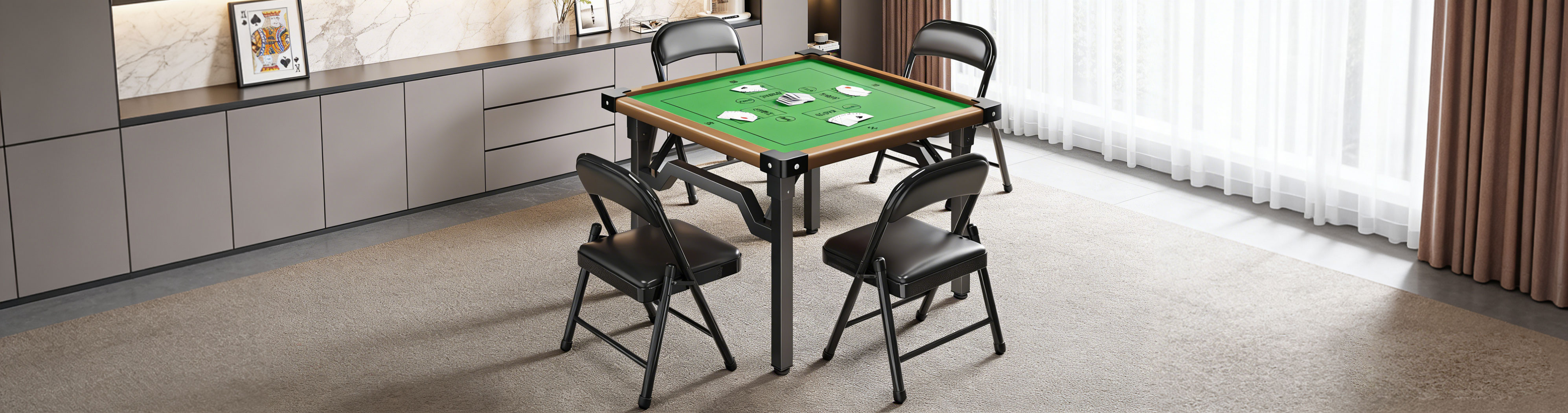 TAKE THE PARTY ANYWHERE: HEAVY-DUTY FOLDING MAHJONG TABLE
